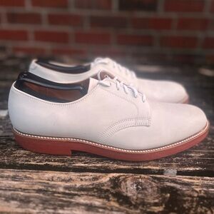 Walk-Over Men’s Ivory Cream Nubuck Suede Leather Dress Shoes Size US 10 G7